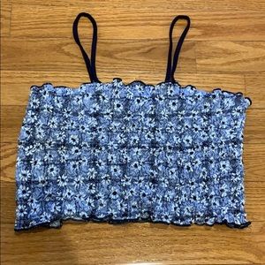 Floral Frill Trim tank top